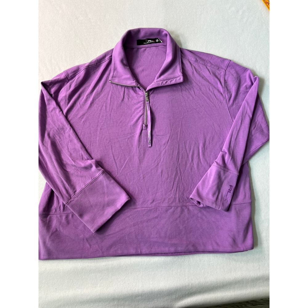 RLX Ralph Lauren Purple Quarter Zip Pullover Gorpcore Minimalist Womens Large